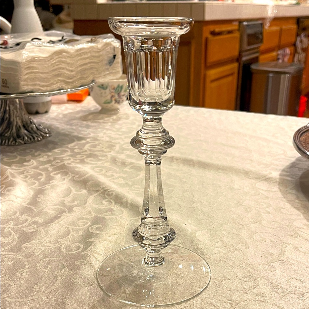 Elegant vintage Waterford Crystal Candle Holder 8” , stamped